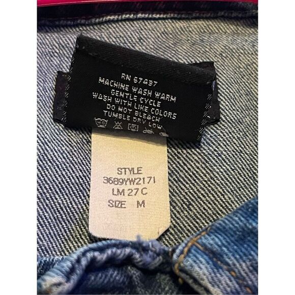 Polo Jeans Co. Ralph Lauren Womens Blue Button Front Cotton Denim Jacket Medium - Picture 12 of 16